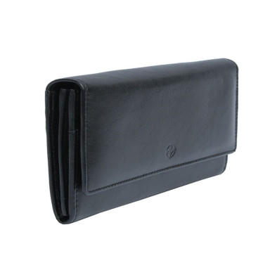Leather wallet Cortina 5048 nero black