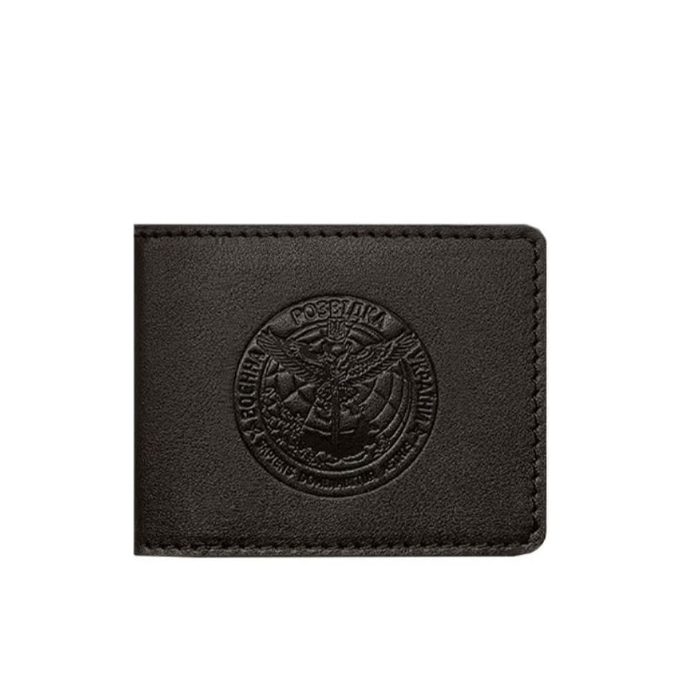 Кожаная обложка на удостоверение Главного управления разведки (ГУР) темно-коричневая