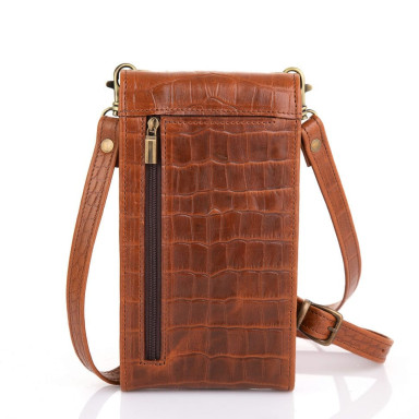 Women's leather bag-case REP2-2122-4lx TARWA, red