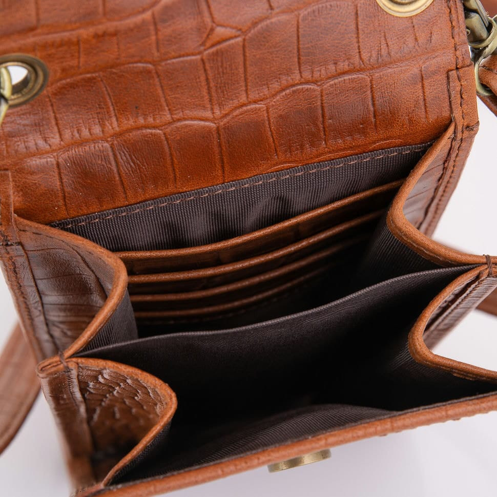 Жіноча шкіряна сумка-чохол REP2-2122-4lx TARWA, руда