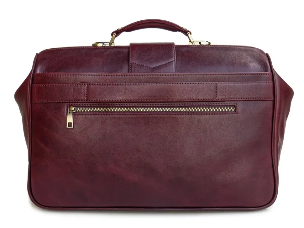 Элитный кожаный саквояж с кожаной подкладкой Newery N8051Bordo