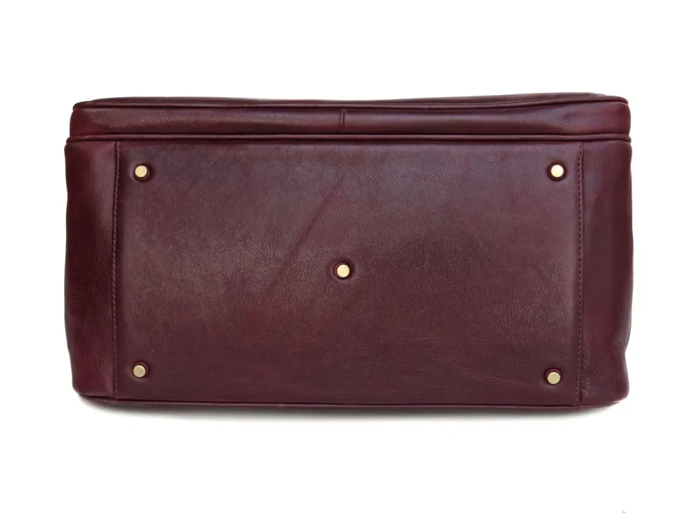 Элитный кожаный саквояж с кожаной подкладкой Newery N8051Bordo