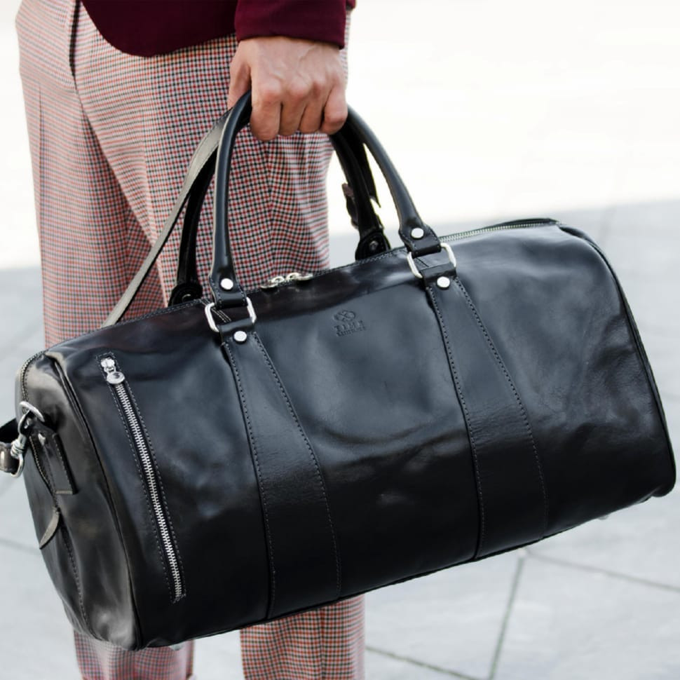 Leather Duffel Bag - Wise Children - Black Time Resistance 5207301