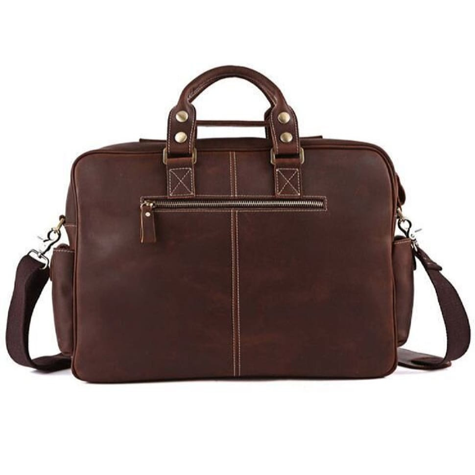 Сумка чоловіча Vintage 14075 шкіряна Коричнева