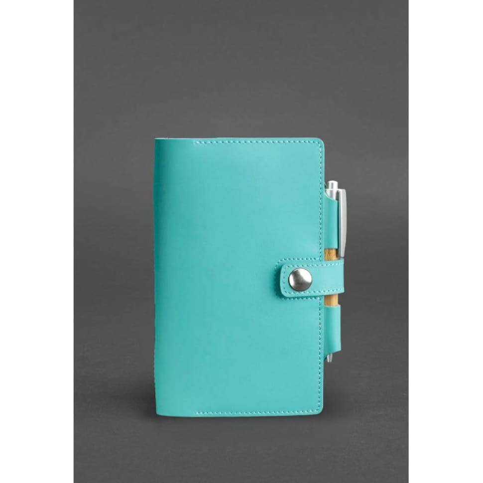 Women's leather notebook (Soft-book) 4.0 turquoise