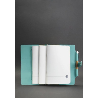 Women's leather notebook (Soft-book) 4.0 turquoise