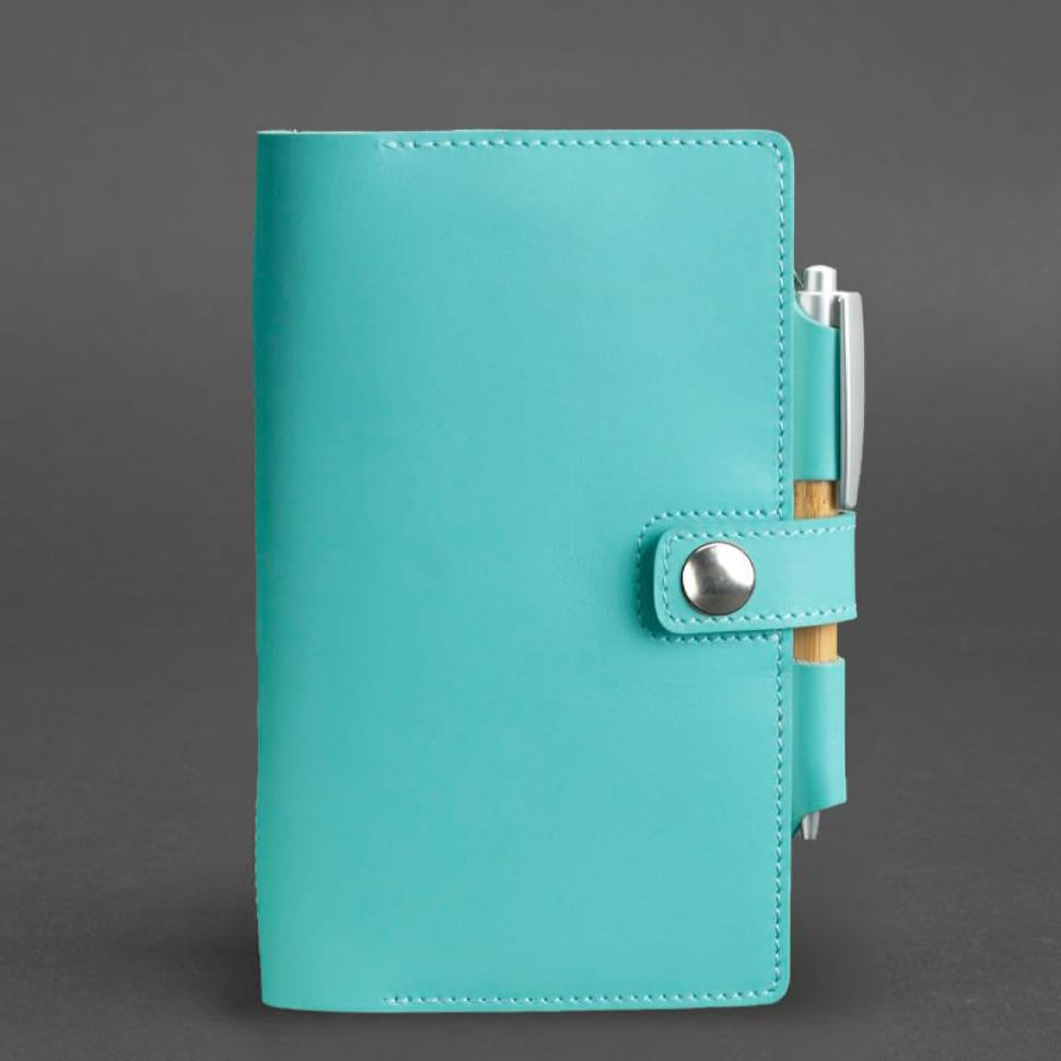 Women's leather notebook (Soft-book) 4.0 turquoise