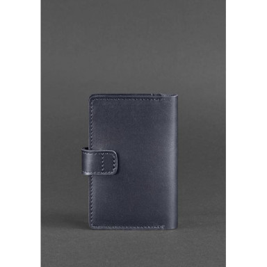 Leather passport cover 3.0 navy blue