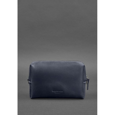 Leather cosmetic bag 3.0 Crazy Horse Navy