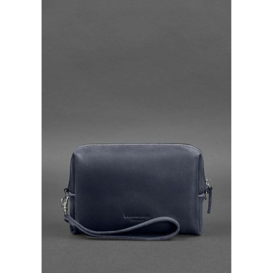 Leather cosmetic bag 3.0 Crazy Horse Navy