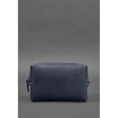 Leather cosmetic bag 3.0 Crazy Horse Navy