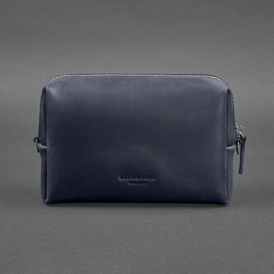 Leather cosmetic bag 3.0 Crazy Horse Navy