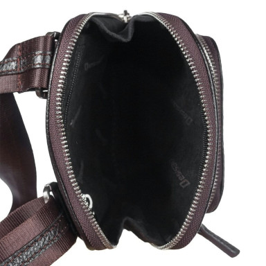 Soft leather purse DESISAN 1468-09 brown smooth