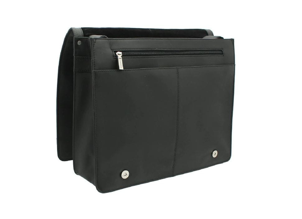 Large shoulder bag for laptop 15-16 inches Visconti Harvard 16054 oil black