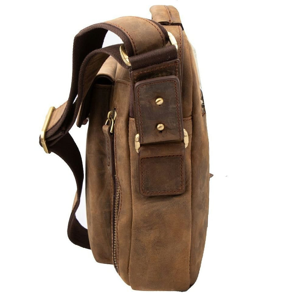 Сумка через плече шкіряна Tony Bellucci 5198-06 коричневий нубук