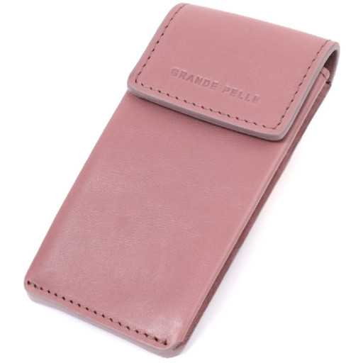 Жіноча незвичайна ключниця у вигляді футляра з натуральної шкіри GRANDE PELLE 22571