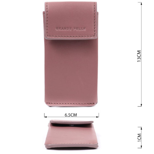 Жіноча незвичайна ключниця у вигляді футляра з натуральної шкіри GRANDE PELLE 22571