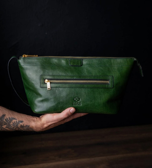 Шкіряна косметичка - Ragtime - Зелений колір - Time Resistance 5244201