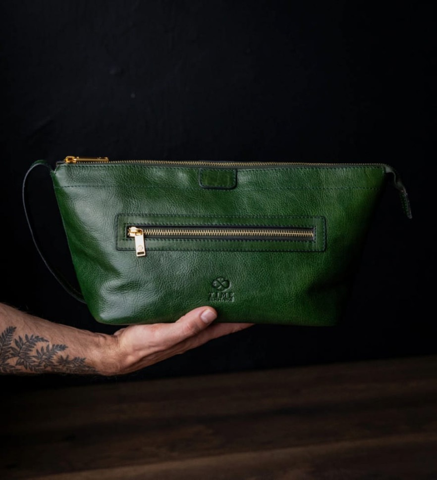 Шкіряна косметичка - Ragtime - Зелений колір - Time Resistance 5244201