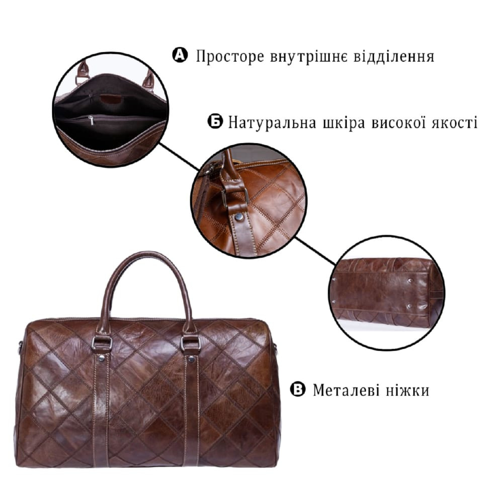 Дорожно-спортивная сумка Vintage 14752 Коричневая
