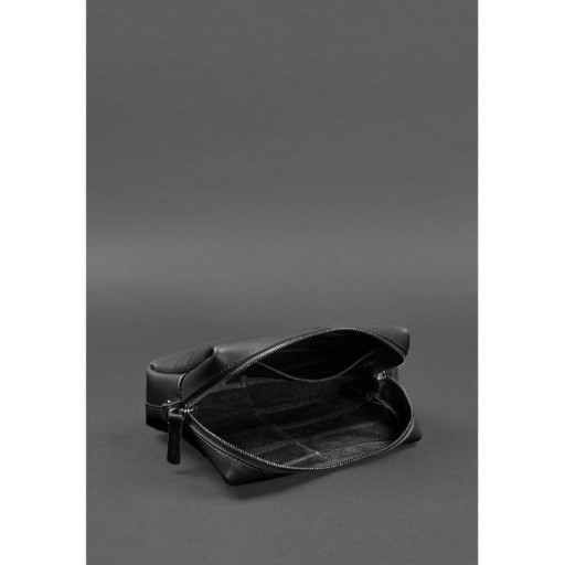 Шкіряна косметичка-несесер 3.1 чорний краст