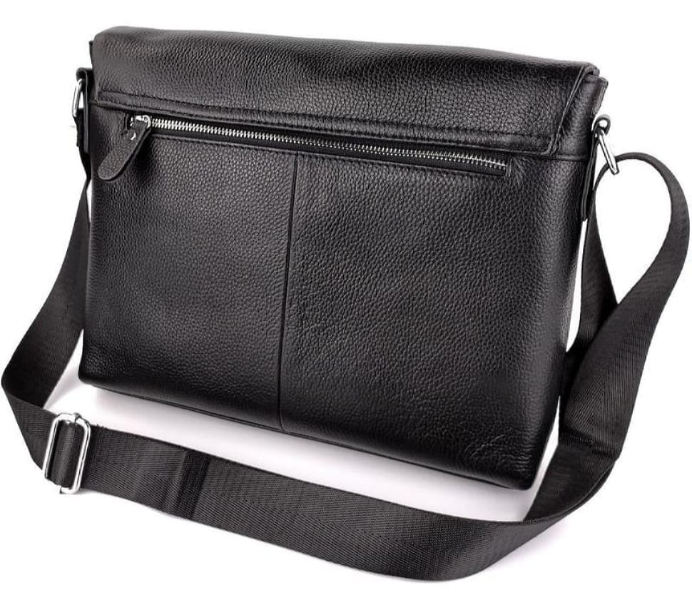 Портфель чоловічий шкіряний для ноутбука та документів Tiding Bag чорний