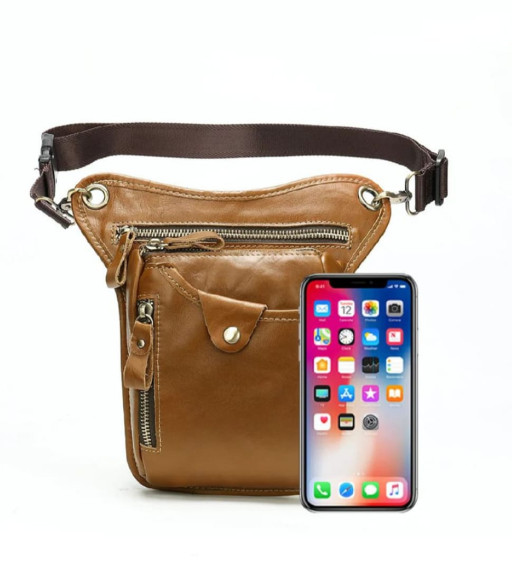 Сумка кобура шкіряна стегна Bexhill bx9667B коньячна