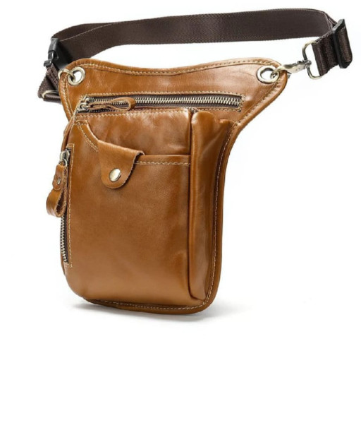 Сумка кобура шкіряна стегна Bexhill bx9667B коньячна