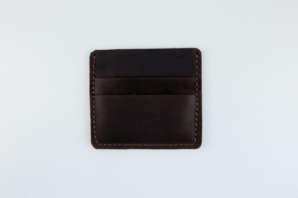 Men`s genuine leather cardholder Crazy Horse SH023 (dark brown)