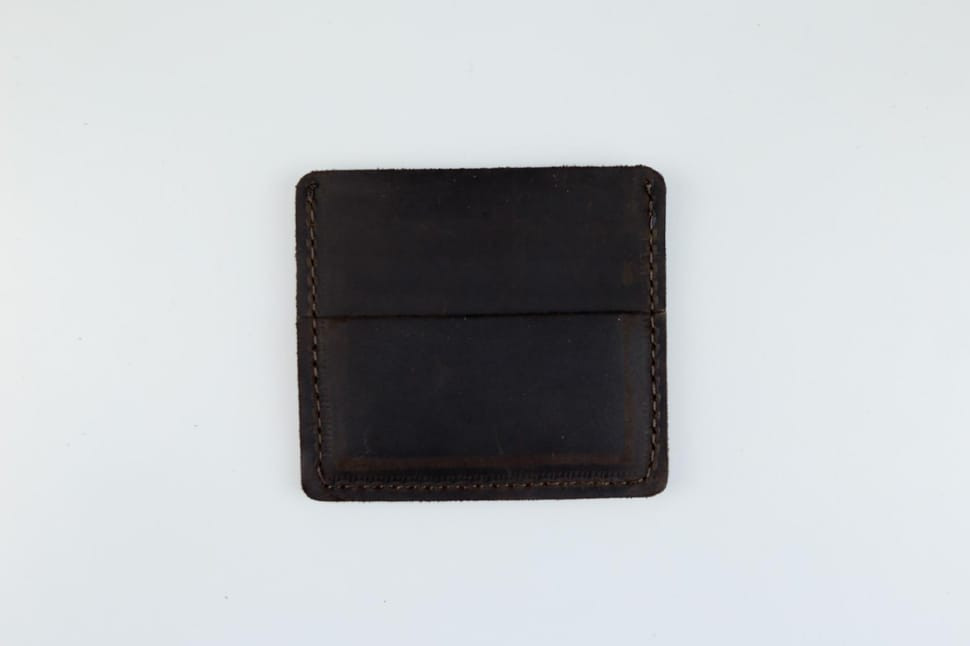 Men`s genuine leather cardholder Crazy Horse SH023 (dark brown)