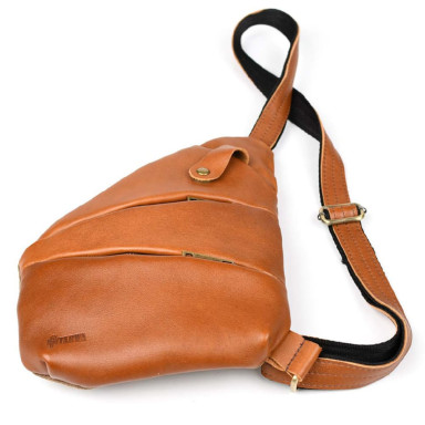 Mens sling bag over the shoulder mix of canvas and leather TARWA GBC-6402-3md