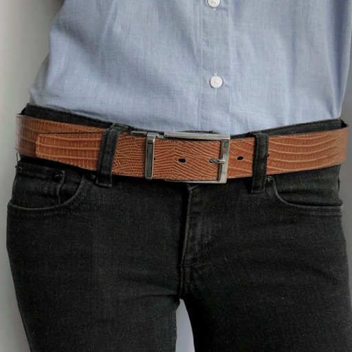 Ремінь шкіряний двосторонній 802 nero/cuoio чорний/коньяк TONY PEROTTI