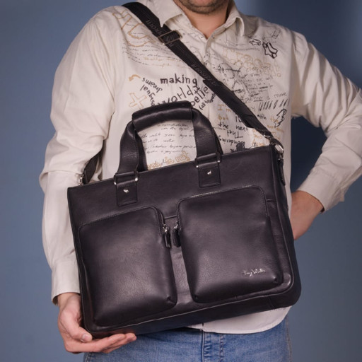 Сумка шкіряна Contatto 9699 чорний