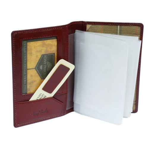 Обкладинка для автодокументів шкіряна Italico 1896 rosso червоний