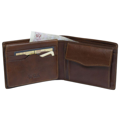 Leather wallet Italico 396 cognac cognac