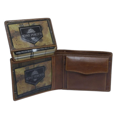 Leather wallet Italico 396 cognac cognac