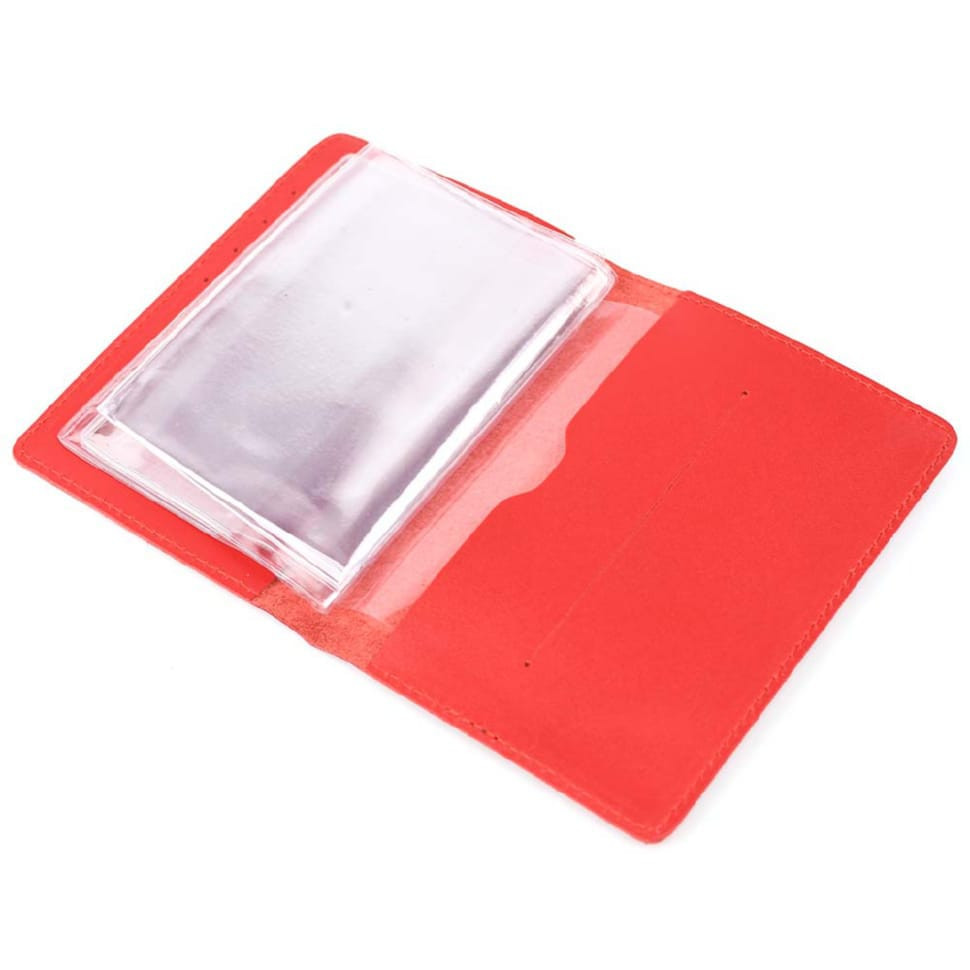 Leather cover for auto documents Limary Lim-3991GR red
