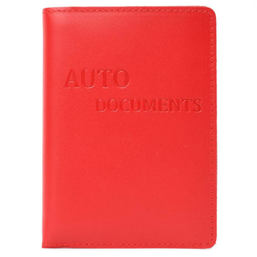 Шкіряна обкладинка для авто документів Limary Lim-3991GR червона