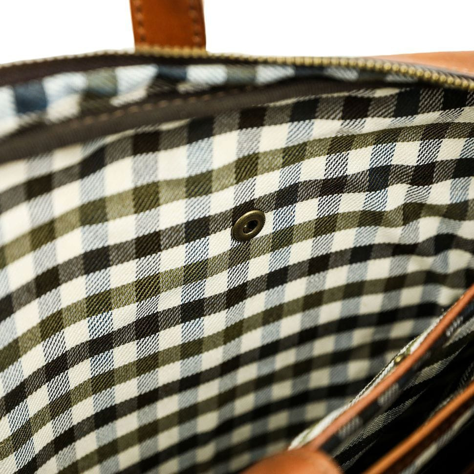 Шкіряний портфель для ноутбука - Lanark - коньячний Time Resistance 5242101