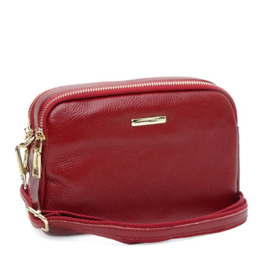 Women's leather bag Borsa Leather K11906r-red