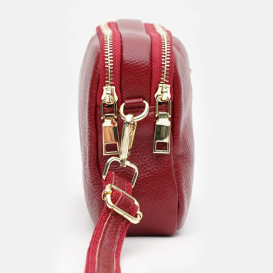 Women's leather bag Borsa Leather K11906r-red