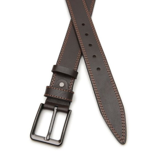 Чоловічий ремінь із натуральної шкіри V1115GX07-brown