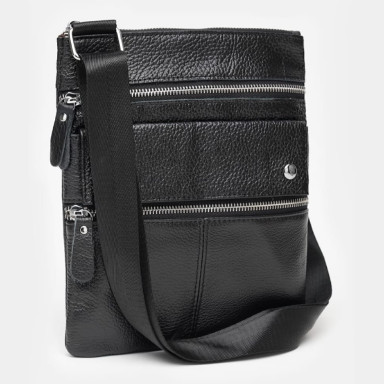 Men's leather bag Keizer K1302a-black