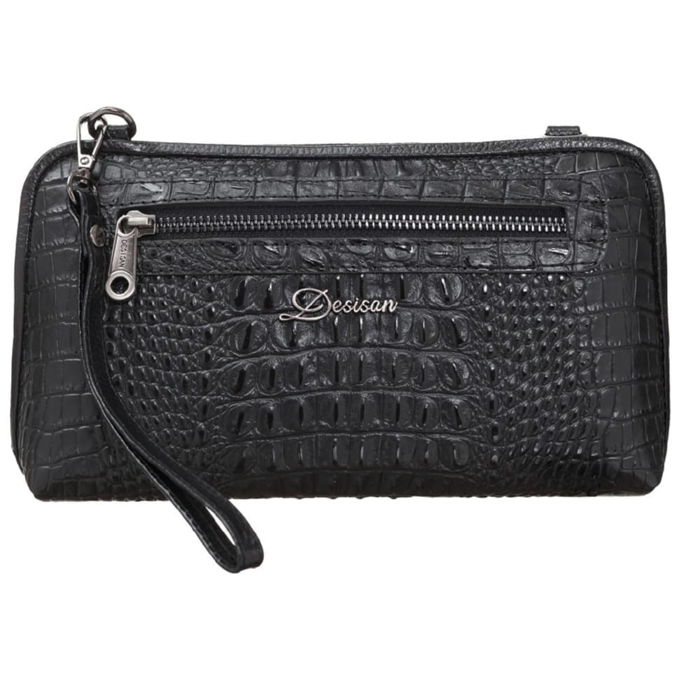 Сумка жіноча шкіра Desisan 2012-1011 чорний кроко