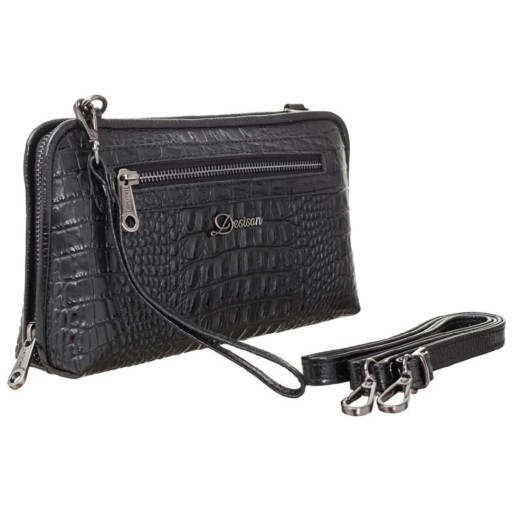Сумка жіноча шкіра Desisan 2012-1011 чорний кроко