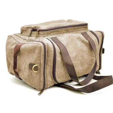 Travel bag made of canvas and horseskin RСc-5915-4lx by TARWA