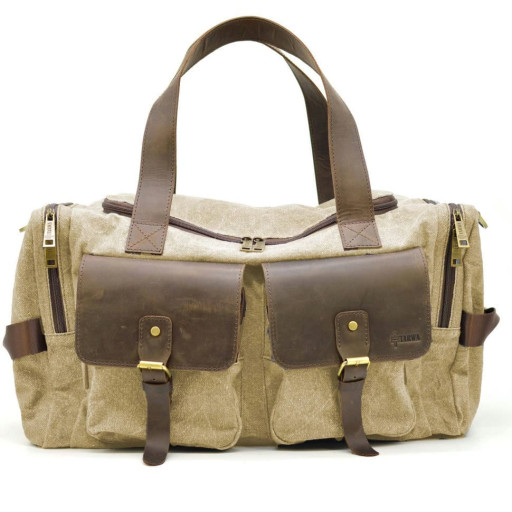 Дорожня сумка з парусини та кінської шкіри RСc-5915-4lx бренду TARWA