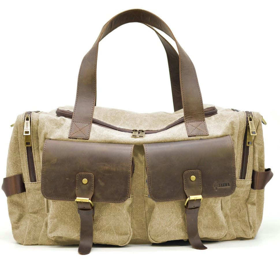 Дорожня сумка з парусини та кінської шкіри RСc-5915-4lx бренду TARWA