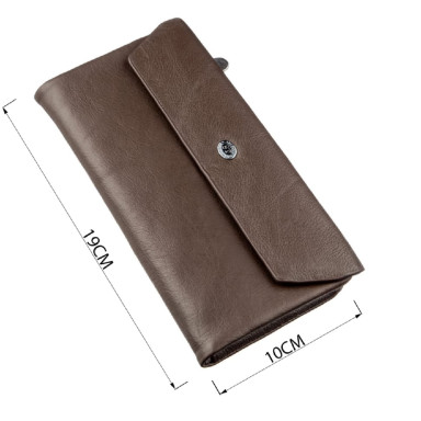 Практичный женский кошелек-клатч ST Leather 18841 Коричневый