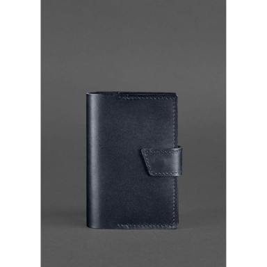 Leather passport cover 4.0 navy blue